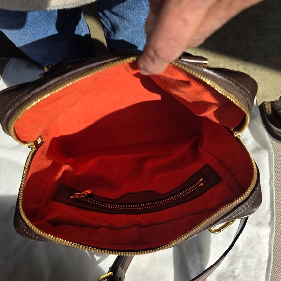 Louis Vuitton Damier Brown Leather Bag - Picture 6 of 16